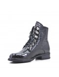 Patent leather ankle boot