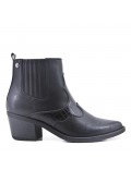 Ankle boot with faux leather