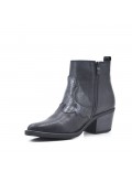 Ankle boot with faux leather