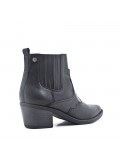 Ankle boot with faux leather