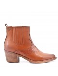 Ankle boot with faux leather