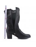 Black faux leather boot 