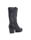 Black faux leather boot 