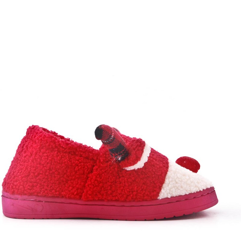 claquette a fourrure noir