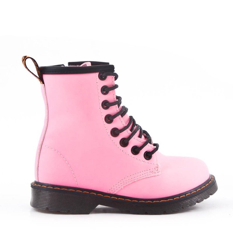 pink lace up boots