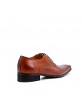 Derby cognac en cuir à lacet