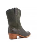 Faux leather ankle boot