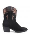 Faux leather ankle boot