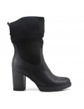 Faux leather ankle boot