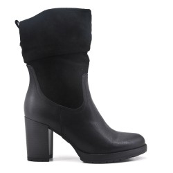 Faux leather ankle boot