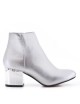Faux leather ankle boot