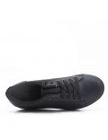 Women's faux leather lace up sneaker