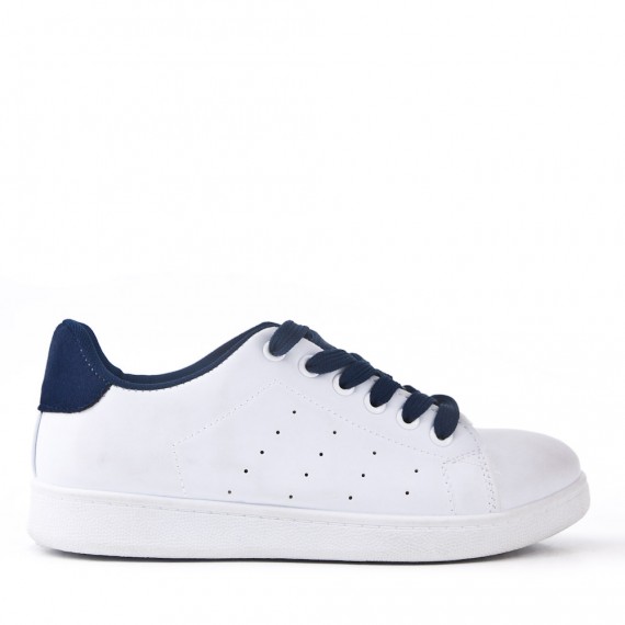 Women's faux leather lace up sneaker