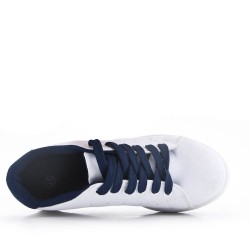 Women's faux leather lace up sneaker