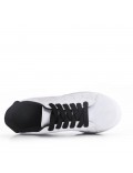 Women's faux leather lace up sneaker