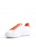 Women's faux leather lace up sneaker