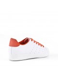 Women's faux leather lace up sneaker