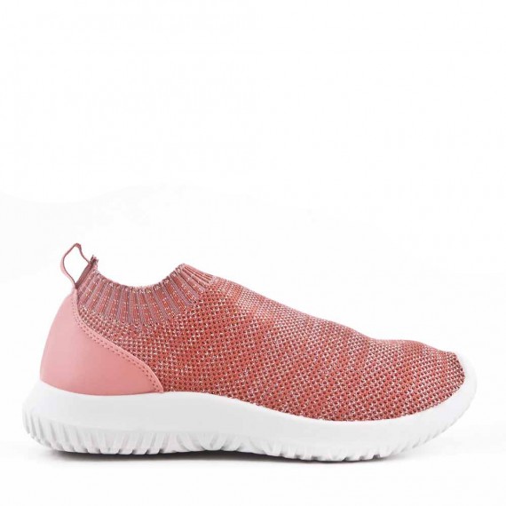 GROSSISTE CHAUSSURES Basket sans lacet en textile pour femme