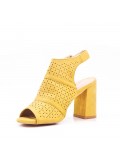 Faux suede heeled sandal for women