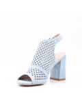 Faux suede heeled sandal for women