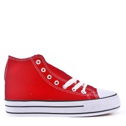 Thick canvas tennis shoes