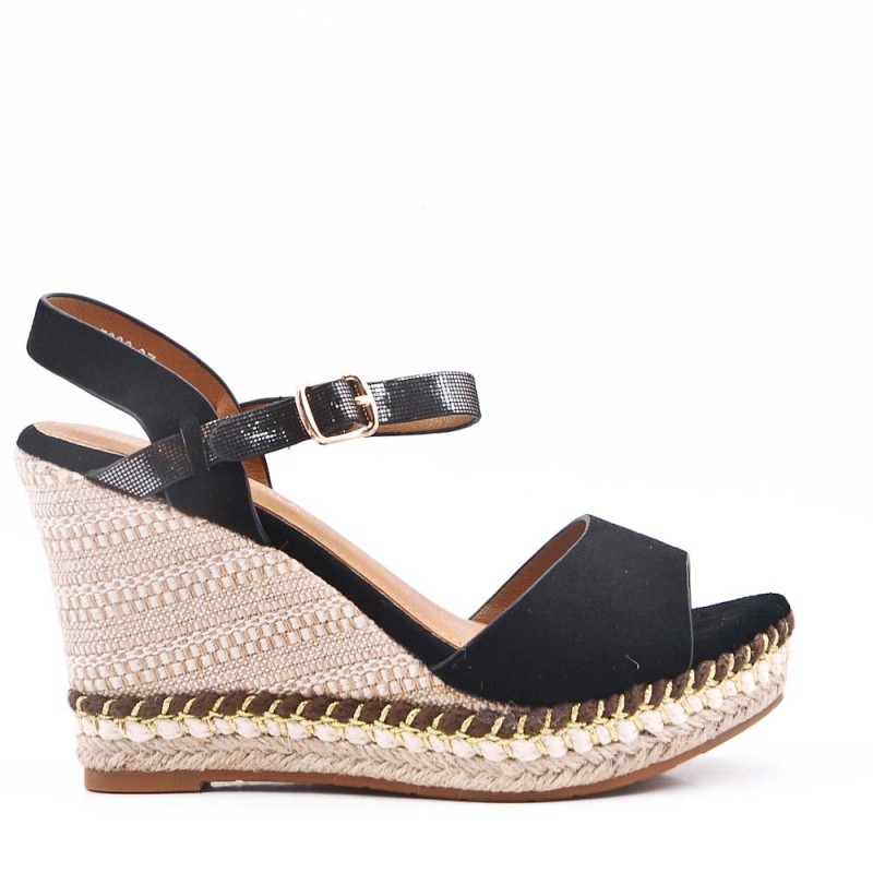 espadrille rouge compensée