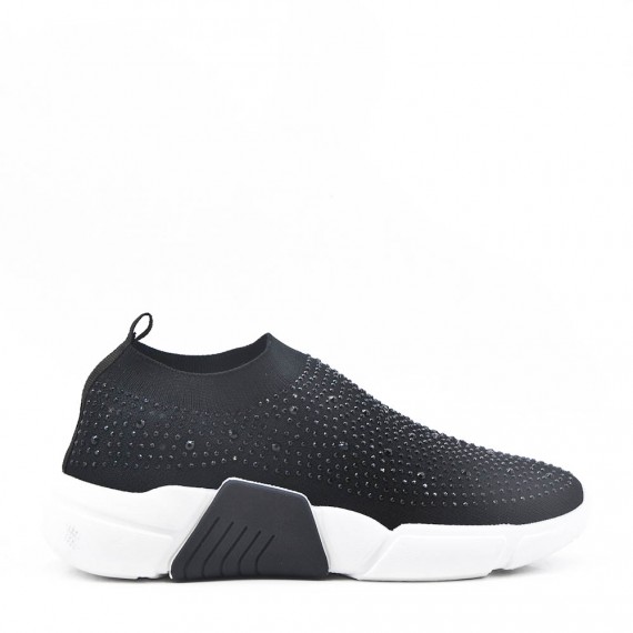 basket blanche lacet noir