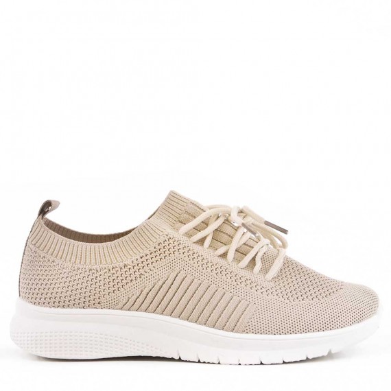GROSSISTE CHAUSSURES Basket sans lacet en textile pour femme
