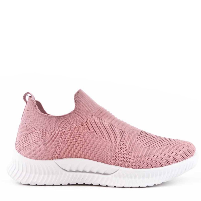 GROSSISTE CHAUSSURES Basket sans lacet en textile pour femme