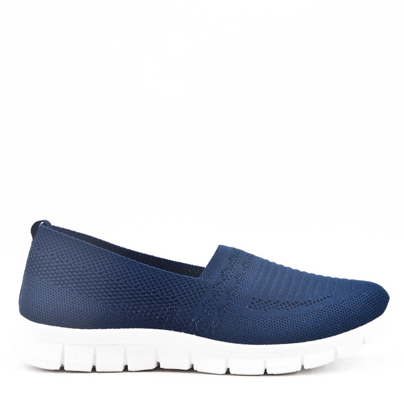 GROSSISTE CHAUSSURES Basket sans lacet en textile pour femme