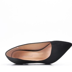 Escarpins à talon en simili daim pour femme