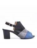 Faux suede heeled sandal for women