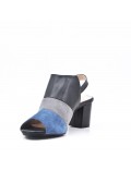 Faux suede heeled sandal for women