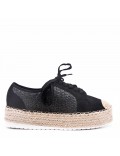 Faux Suede espadrilles in material mix for women