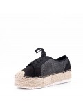 Faux Suede espadrilles in material mix for women