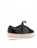 Faux Suede espadrilles in material mix for women