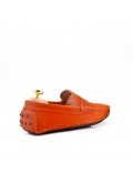 Moccasin in suede flanged leather