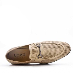 Mocassin en simili cuir perforé