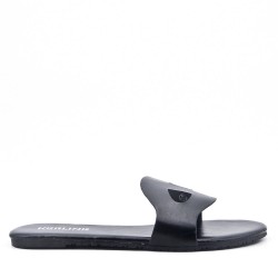 Claquette en simili cuir 