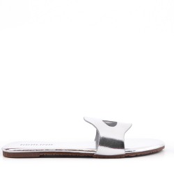 Claquette en simili cuir 