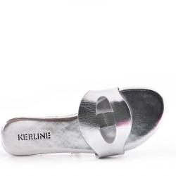 Claquette en simili cuir 