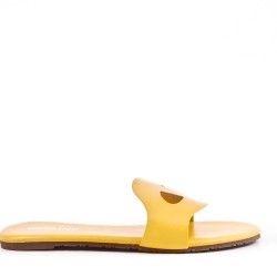 Claquette en simili cuir 