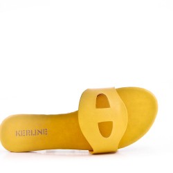 Claquette en simili cuir 