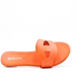 Claquette en simili cuir 