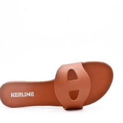 Claquette en simili cuir 