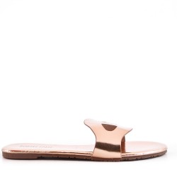 Claquette en simili cuir 