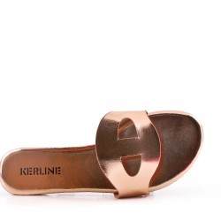 Claquette en simili cuir 