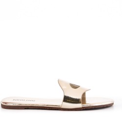 Claquette en simili cuir 