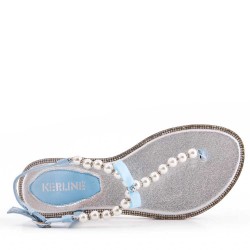 Sandalias sandalias planas para mujer en piel de imitación de cuero