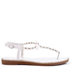 Sandalias sandalias planas para mujer en piel de imitación de cuero